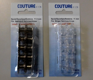 Spoeltje plastic voor Singer naaimachine (10 stuks kaartje)